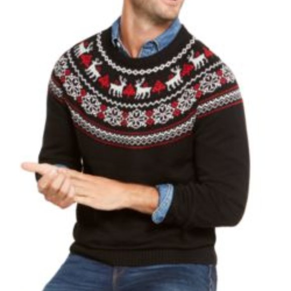 Charter Club Other - Charter Club Men's Fair-Isle Sweater Black Size M